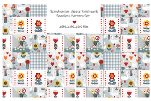 Scandinavian Geese Seamless Pattern