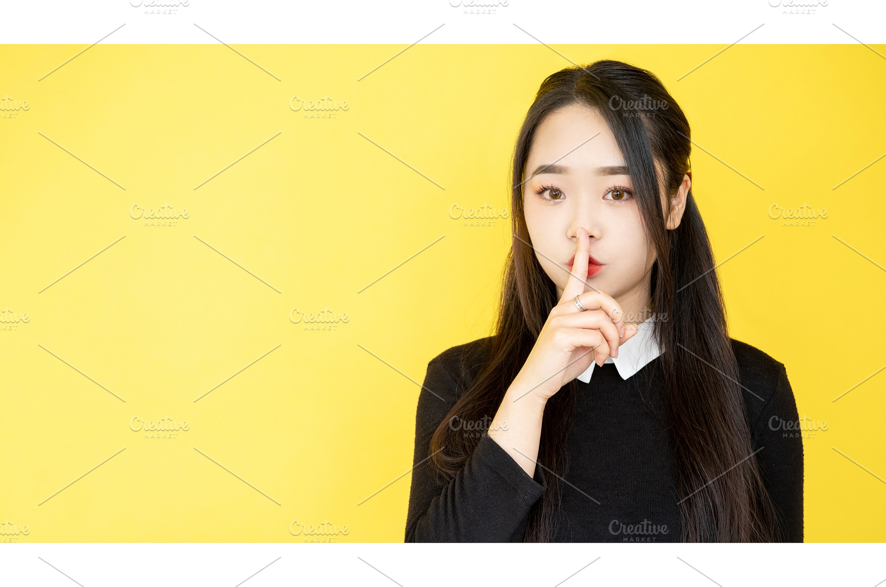 shush gesture secret sign woman, a Person Photo by Photo Drive Studio
