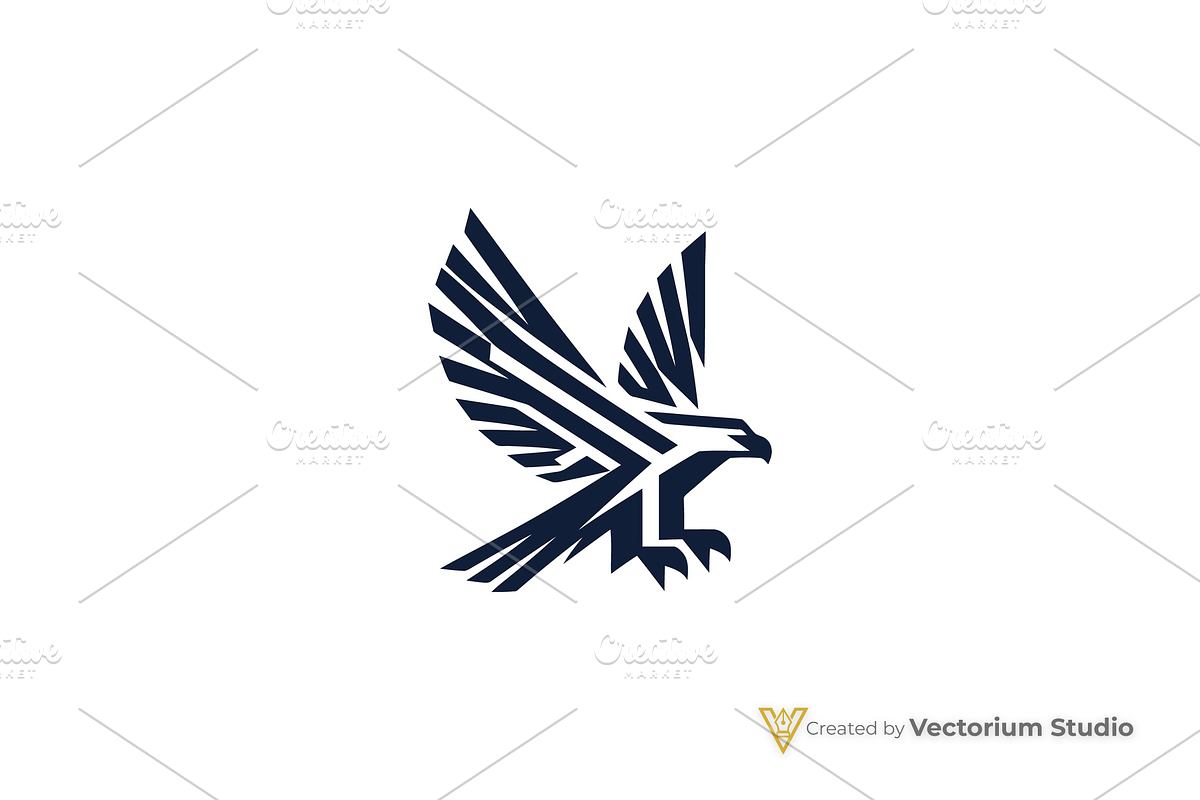 Geometric Eagle Flying Logo, a Branding & Logo Template by Vectorium Studio (Photo 2 of 5)