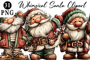 Whimsical Santa Clipart, an Illustration by Daily.Designs (Thumbnail 1 of 5)