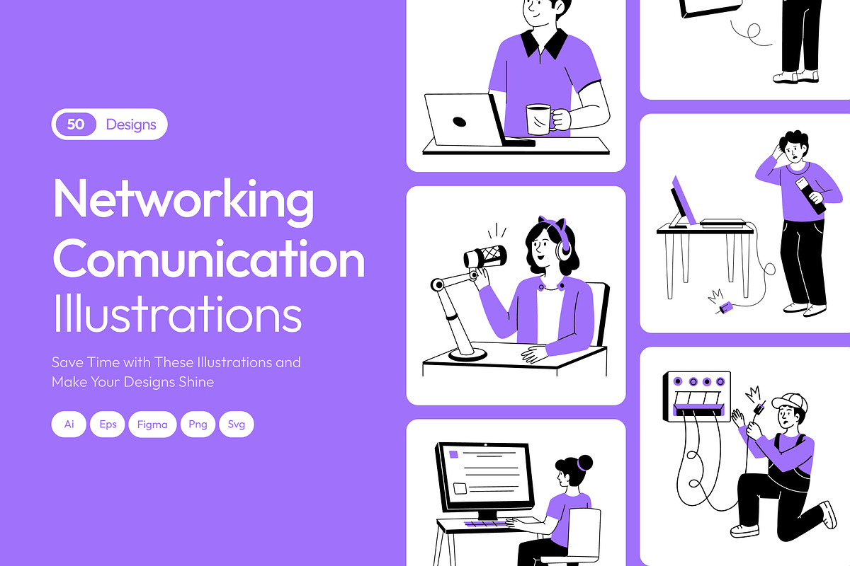 Networking and Communication, a Technology Illustration by Vectors Market (Photo 1 of 9)
