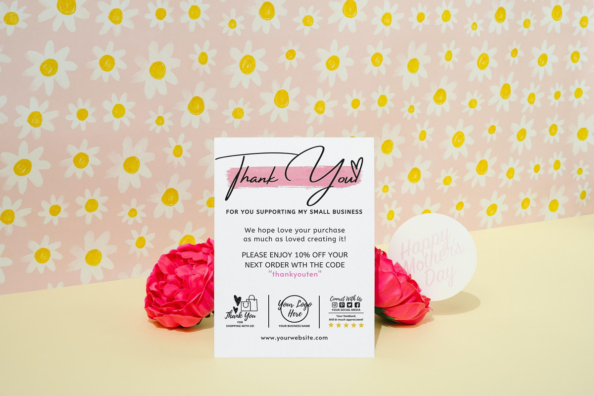 Thank You Card For Small Business, a Flyer Template by Oskar Wantopi (Photo 3 of 5)