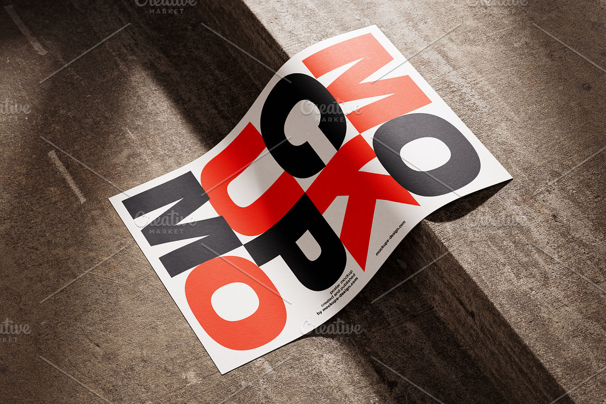 Poster Paper Mockup 3 Psd mockup, a Books & Magazine Mockup by MOCKUPSDESIGN (Photo 1 of 3)