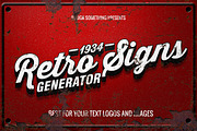 Retro Signs Generator, a Graphic by DesignSomething (Thumbnail 2 of 5)