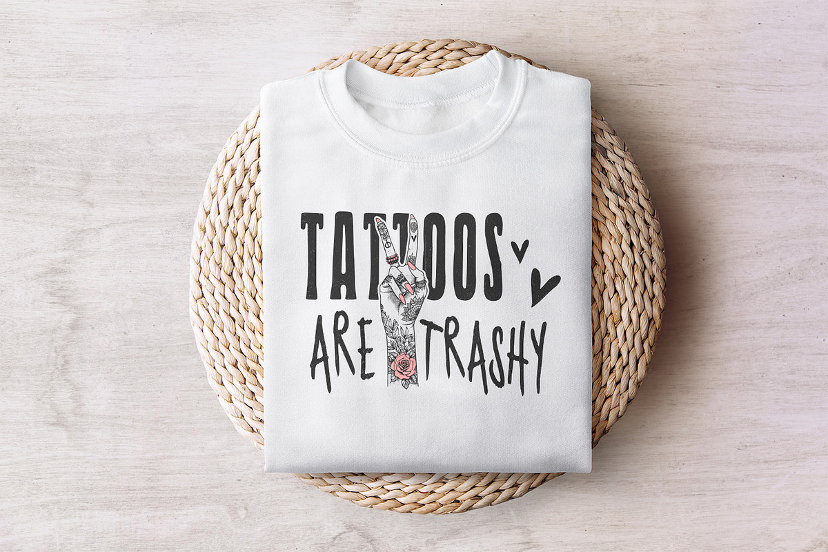 Tattoos Are Trashy PNG, funny png, an Illustration by SharpMarketplace (Photo 7 of 9)