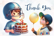 Sports Birthday Watercolor Clipart, an Illustration by RobertsArt (Thumbnail 8 of 8)