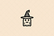 Ghost Witch Icon, a Seasonal Illustration by Vectorium Studio (Thumbnail 3 of 3)