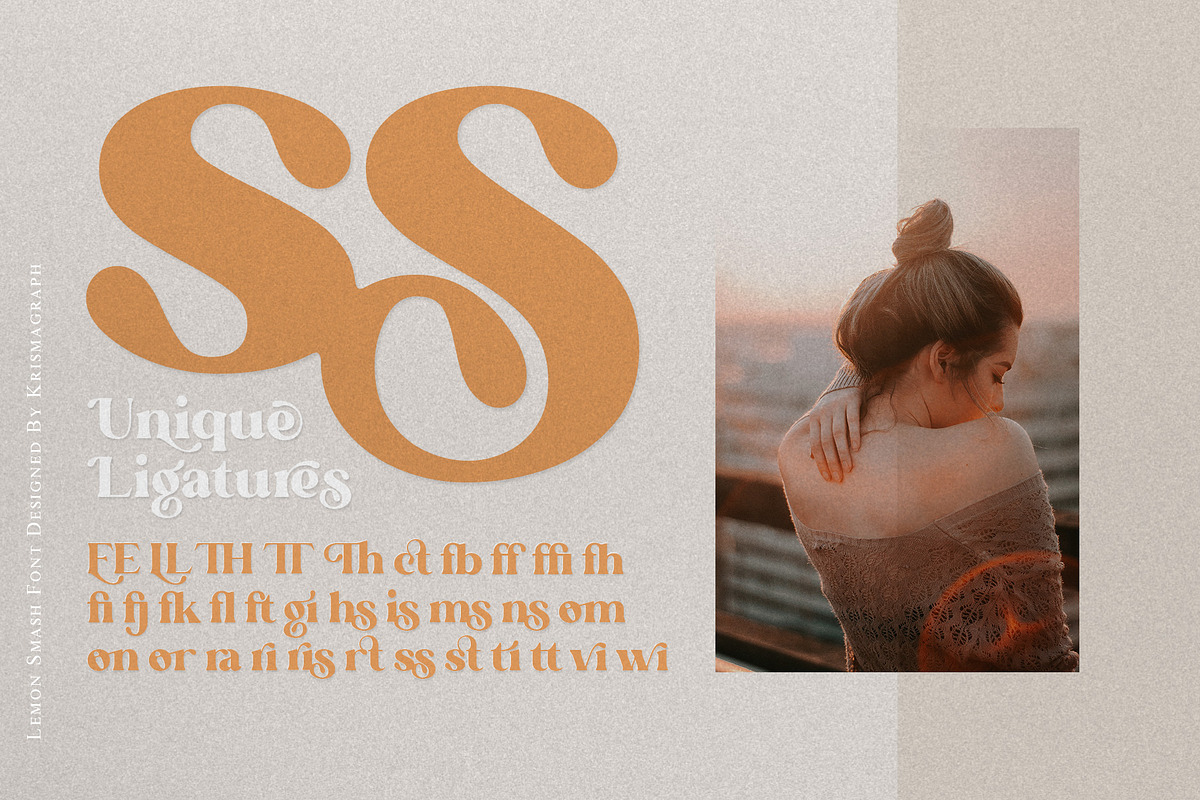 Lemon Smash | Modern Retro Serif, a Serif Font by Krismagraph (Photo 10 of 14)