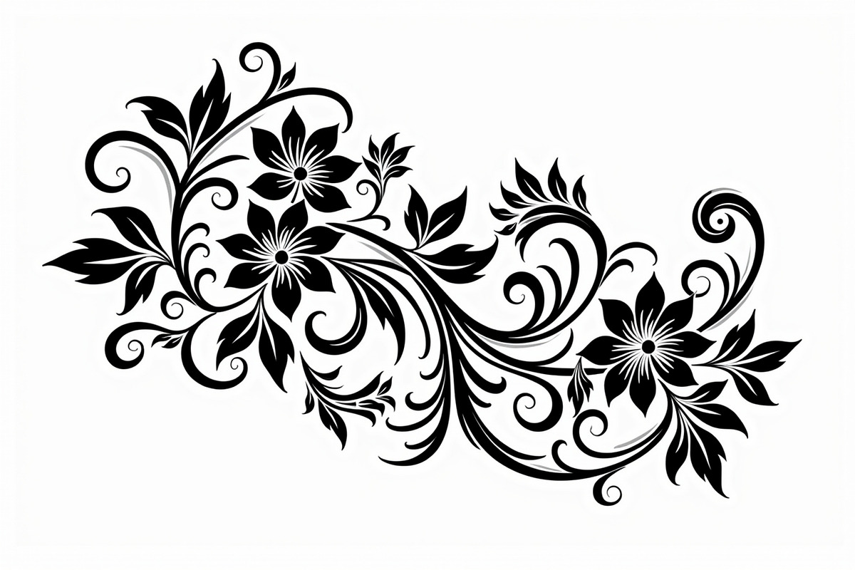 Vintage Flower Ornament Set, an Illustration by Creativeshirt (Photo 2 of 21)