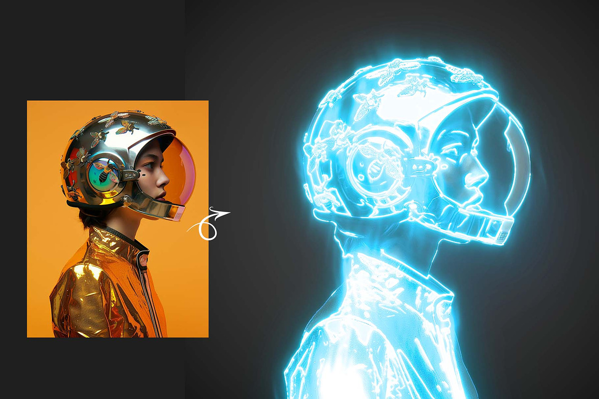 Neon Glow Photoshop Action, an Action Add-On by MRI STUDIO (Photo 2 of 12)