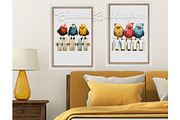 12 Quirky Birds on a Fence Clipart, an Animal Illustration by Art Paradise Studios (Thumbnail 6 of 8)