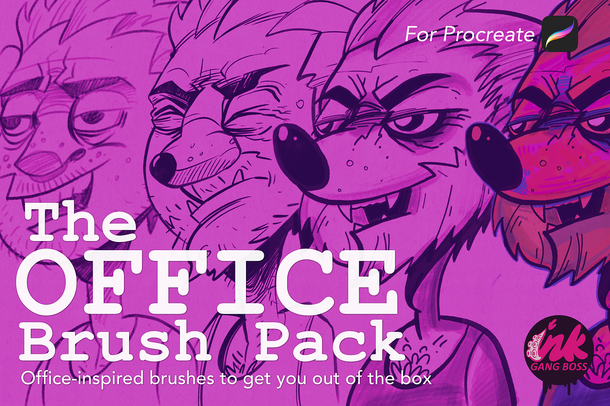 The Procreate Office Pen Brush Pack, a Brush Add-On by Ink Gang Boss (Photo 1 of 9)