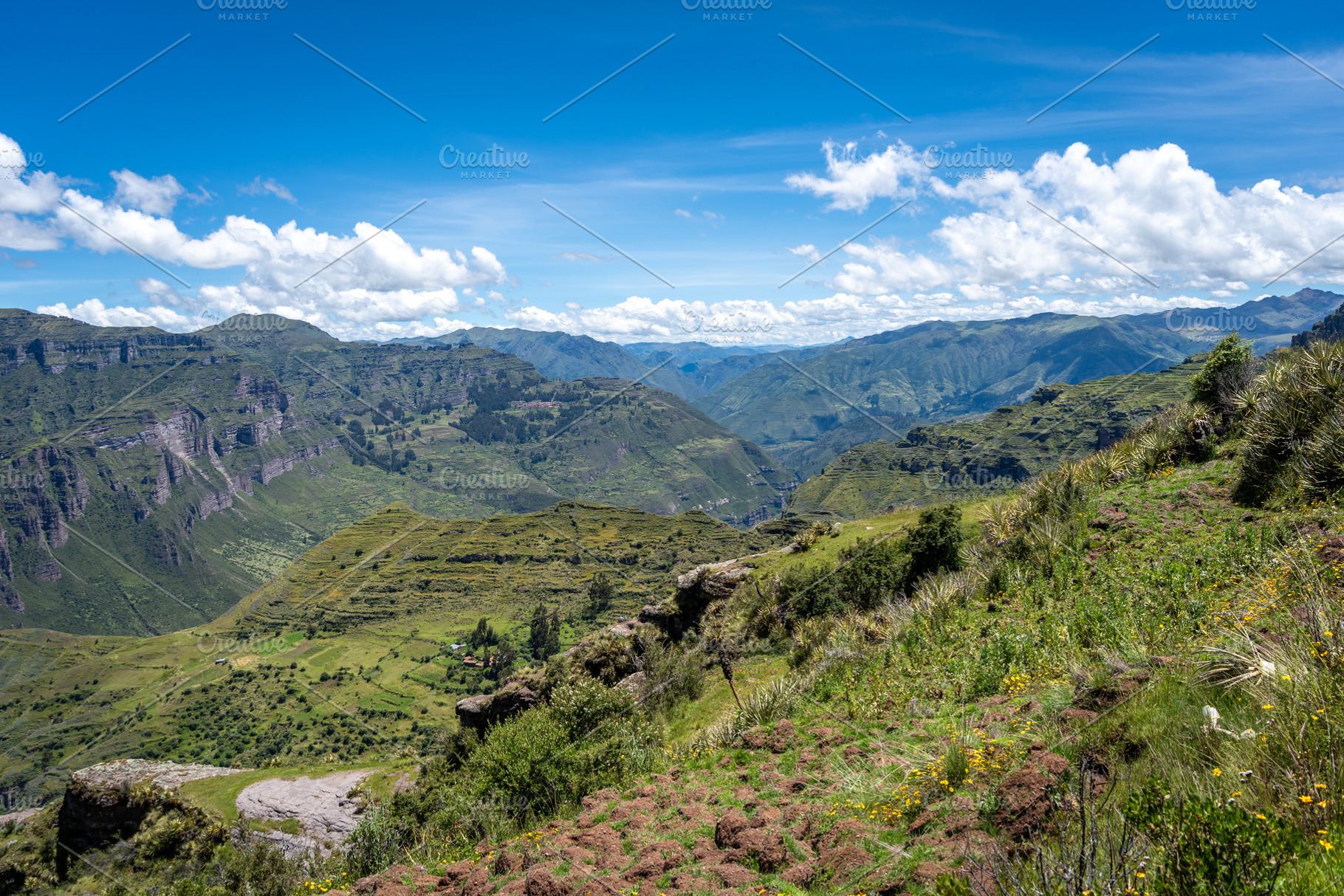 Rugged Rock Formations in the Andean Mountains at Waqrapukara, P, a Nature Photo by GoodGoods