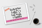 Coffee, Cuss Words, & Cuddles SVG, an Illustration by Phat Happy Life (Thumbnail 2 of 2)