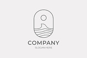 Minimalist beach wave logo, a Branding & Logo Template by Medianeka (Thumbnail 2 of 3)