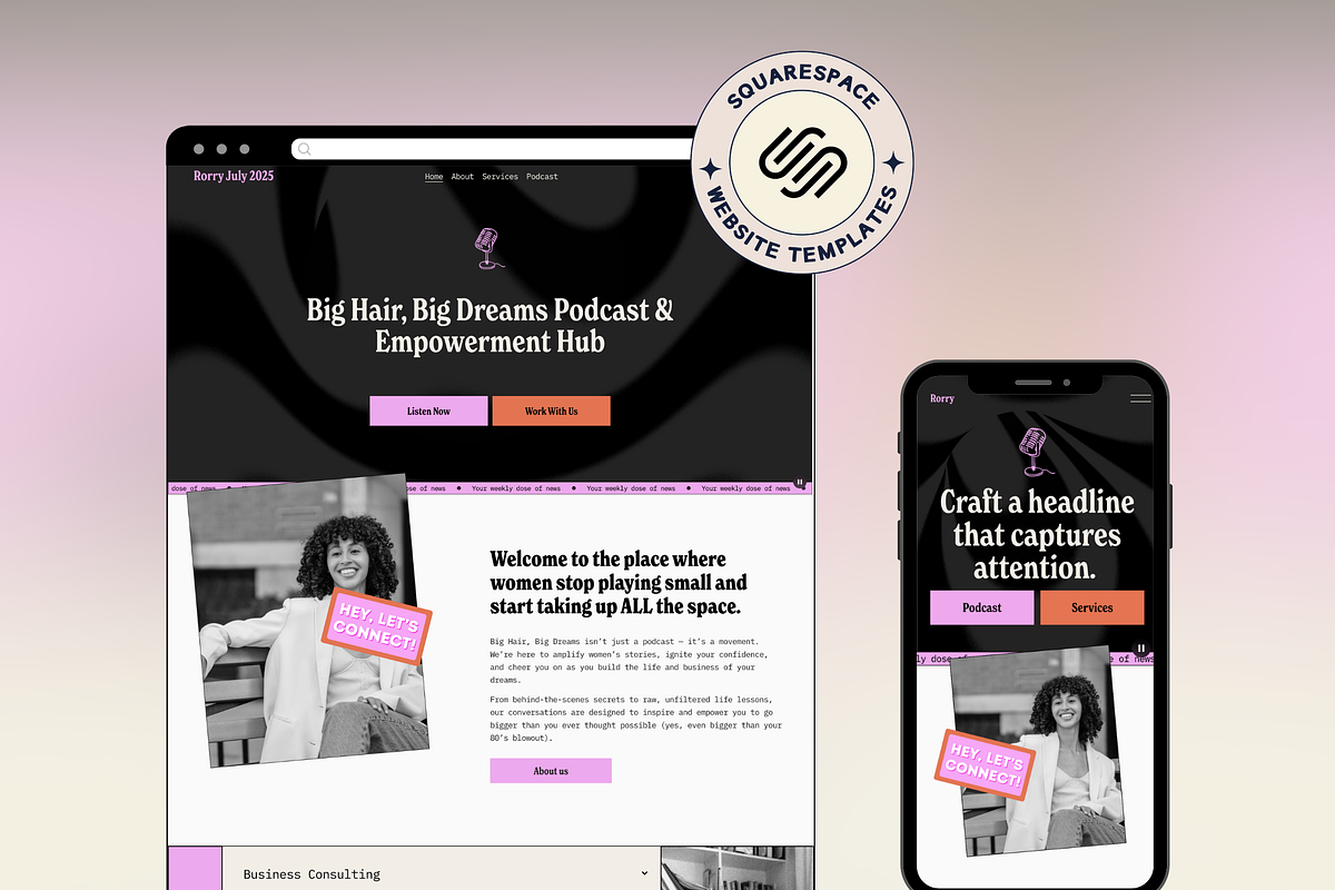 Squarespace Website template preview 6