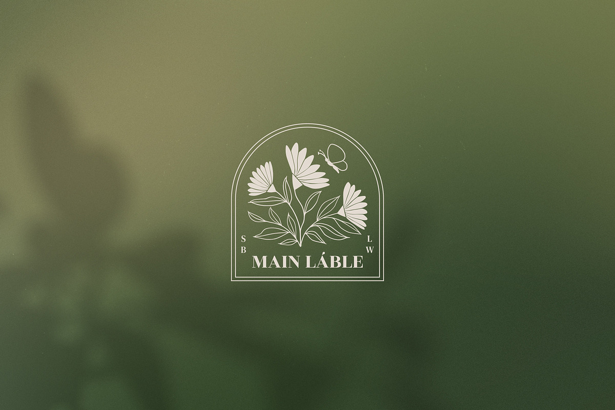 Line floral logo kit. Organic labels, a Branding & Logo Template by Kate Macate (Photo 4 of 13)
