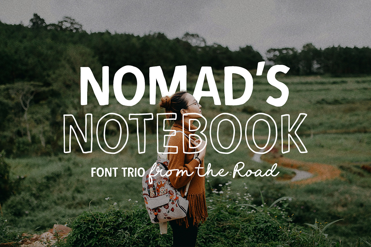 Nomads Notebook Fun Font Trio, a Handwritten Font by supfonts (Photo 1 of 9)