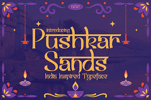Pushkar Sands - India Inspired Type, a Serif Font by HipFonts