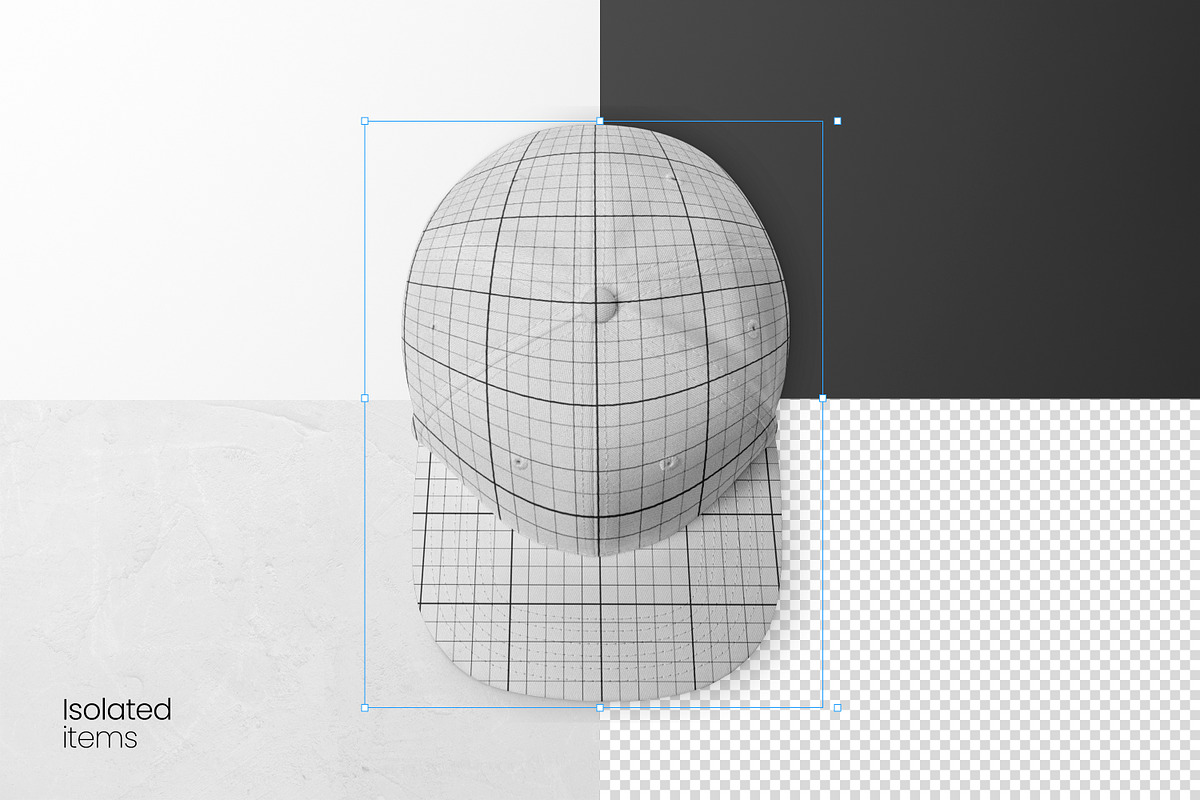 GRAINY Baseball Hat Mockup Kit, a Hat Mockup by Catkie - Digital Art (Photo 5 of 9)
