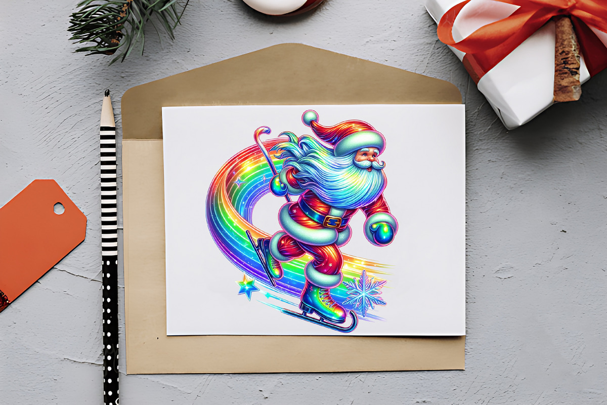 Iridescent Christmas Santa Clipart, an Illustration by RobertsArt (Photo 5 of 7)