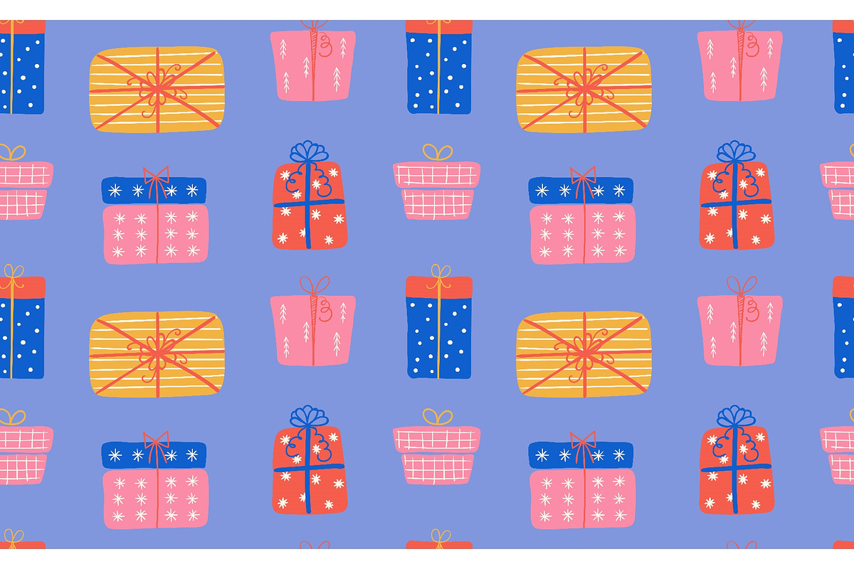 Colorful gift, present in box with, a Pattern Graphic by sceptical cactus (Photo 1 of 3)