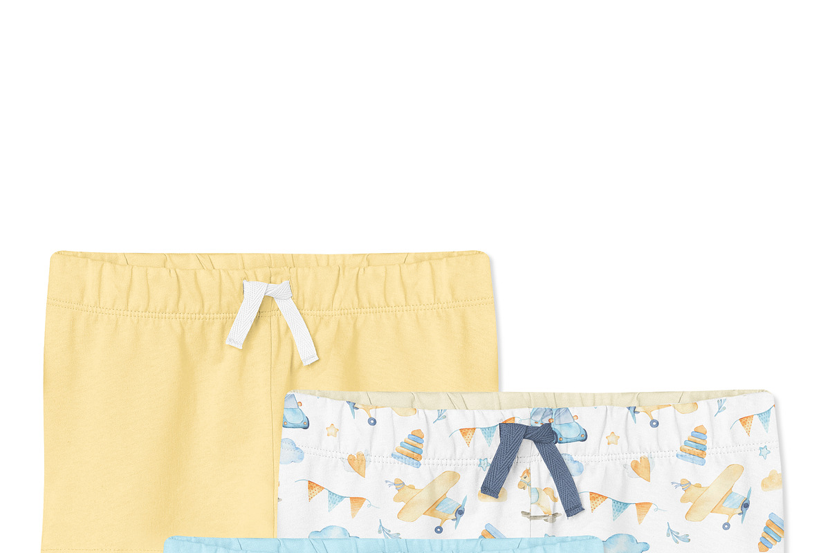 Baby Cotton Shorts Mock-ups Set, a Bottom Mockup by Mocca Mockups Store (Photo 13 of 22)