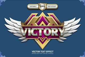 Victory Achievement With Text Effect