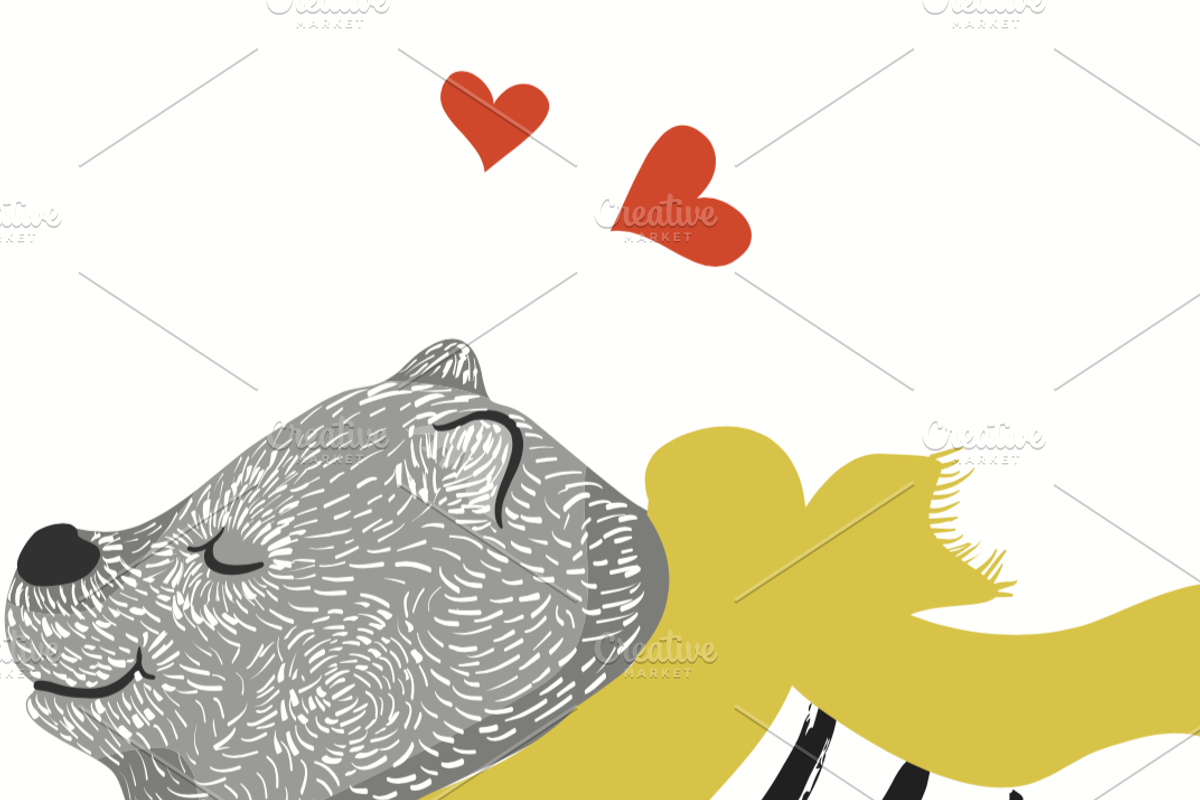 Cute bear-Cartoon bear-Bear vector, an Animal Illustration by StudioLondon (Photo 3 of 3)