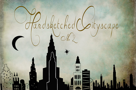 Handsketched Cityscape Clipart Set 2