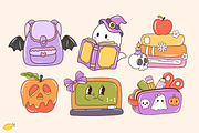 Halloween School PNG Clipart Bundle, a Seasonal Illustration by LemonDesign (Thumbnail 2 of 3)