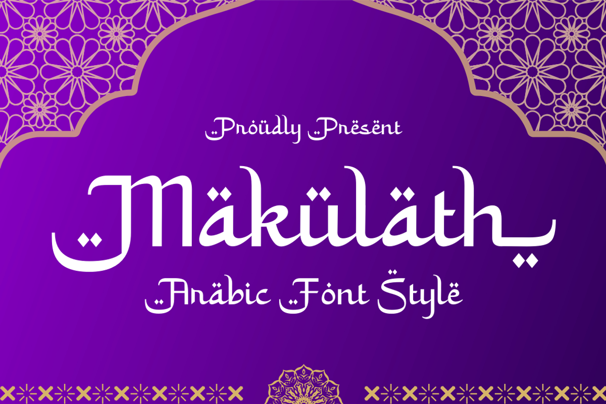 Makulath – Arabic Font Style, a Script Font by Sronstudio (Photo 1 of 15)
