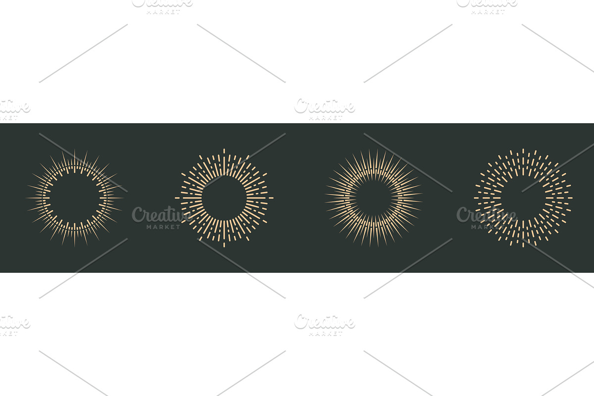 Sparkle Sunrise, Sunbeam, Round Ray, an Object Illustration by Gentle Studio