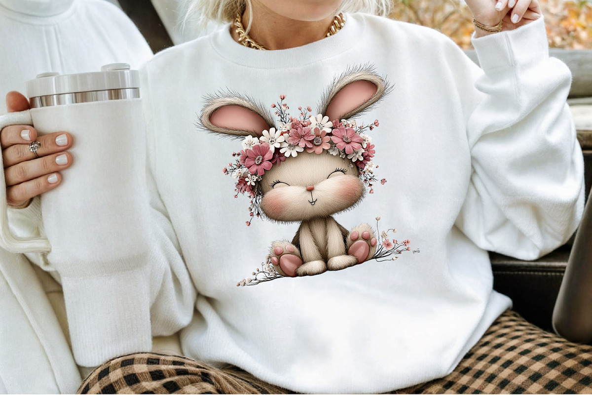 Christmas Bunny Clipart Bundle, an Illustration by Sublimation Artist (Photo 4 of 6)