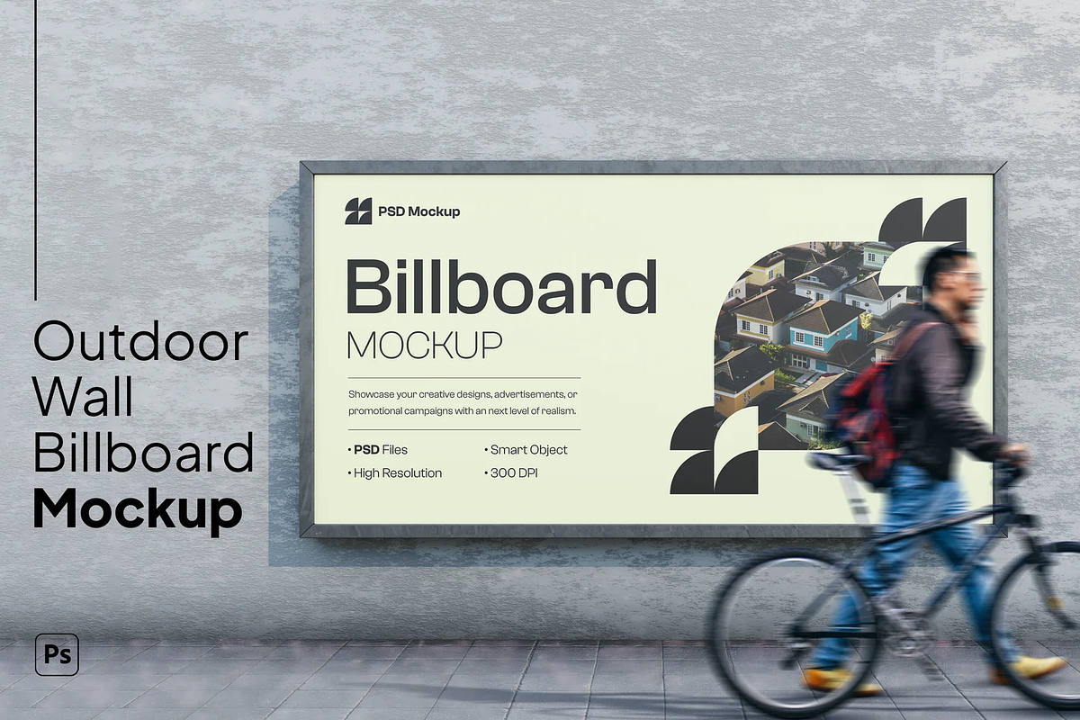 Billboard Mockup - Outdoor View, an Advertising Mockup by graphicsauce (Photo 2 of 4)