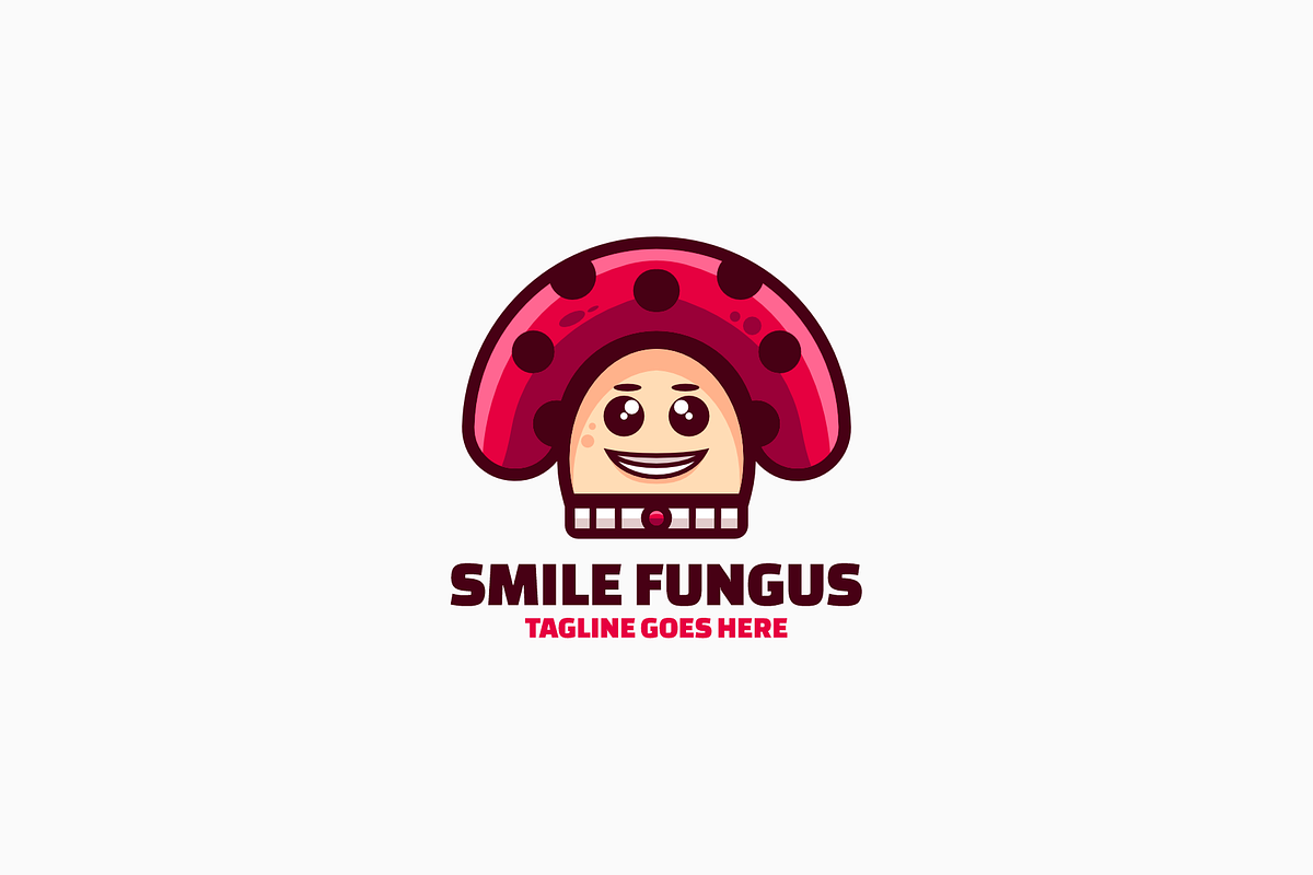 Smile Fungus  Mascot Cartoon Logo, a Branding & Logo Template by Artnivora.Std