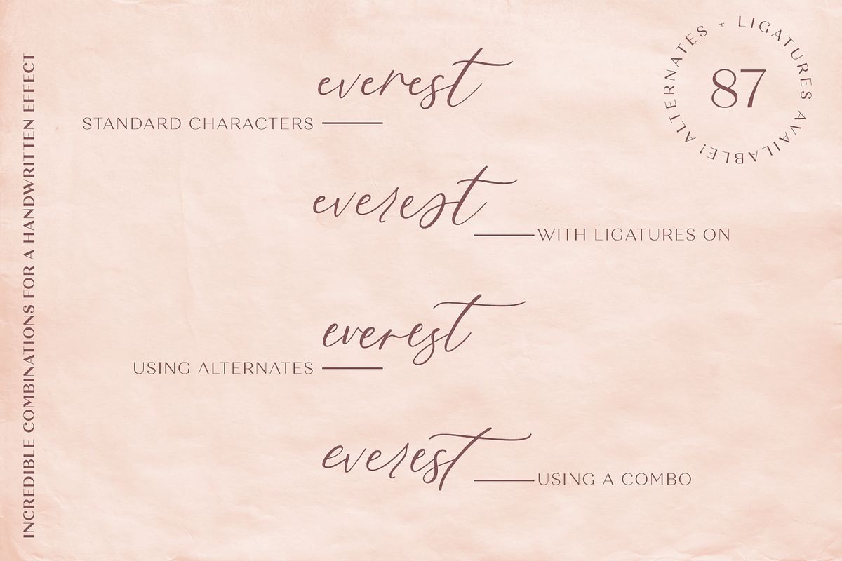 Fall Ember Calligraphy Font, a Script Font by Beck McCormick (Photo 10 of 11)