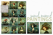 Surreal Mermaids Digital Paintings, a Texture Graphic by rileyBgraphics (Thumbnail 1 of 8)