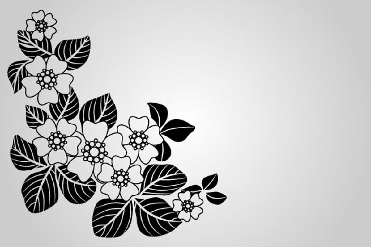 25 Floral Silhouettes (Vector) preview 4