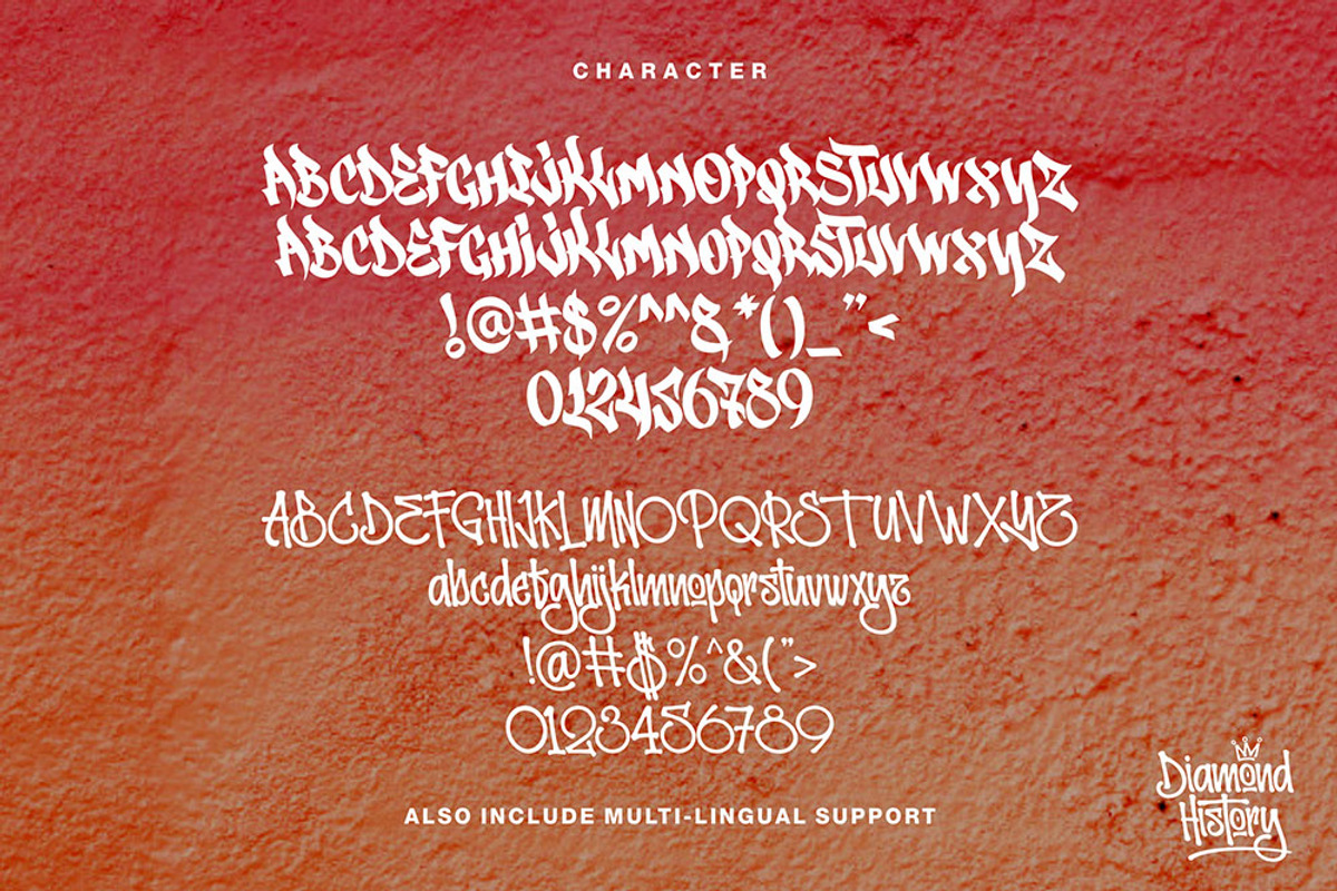Diamond History Graffiti (font duo), a Blackletter Font by Rvq Type Foundry (Photo 4 of 7)