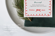 5x7 Christmas Menu Card Mockup, an Advertising Mockup by Serenefeeling (Thumbnail 4 of 7)