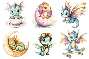 Colorful Baby Dragon PNG, an Illustration by SinaCreation (Thumbnail 2 of 5)
