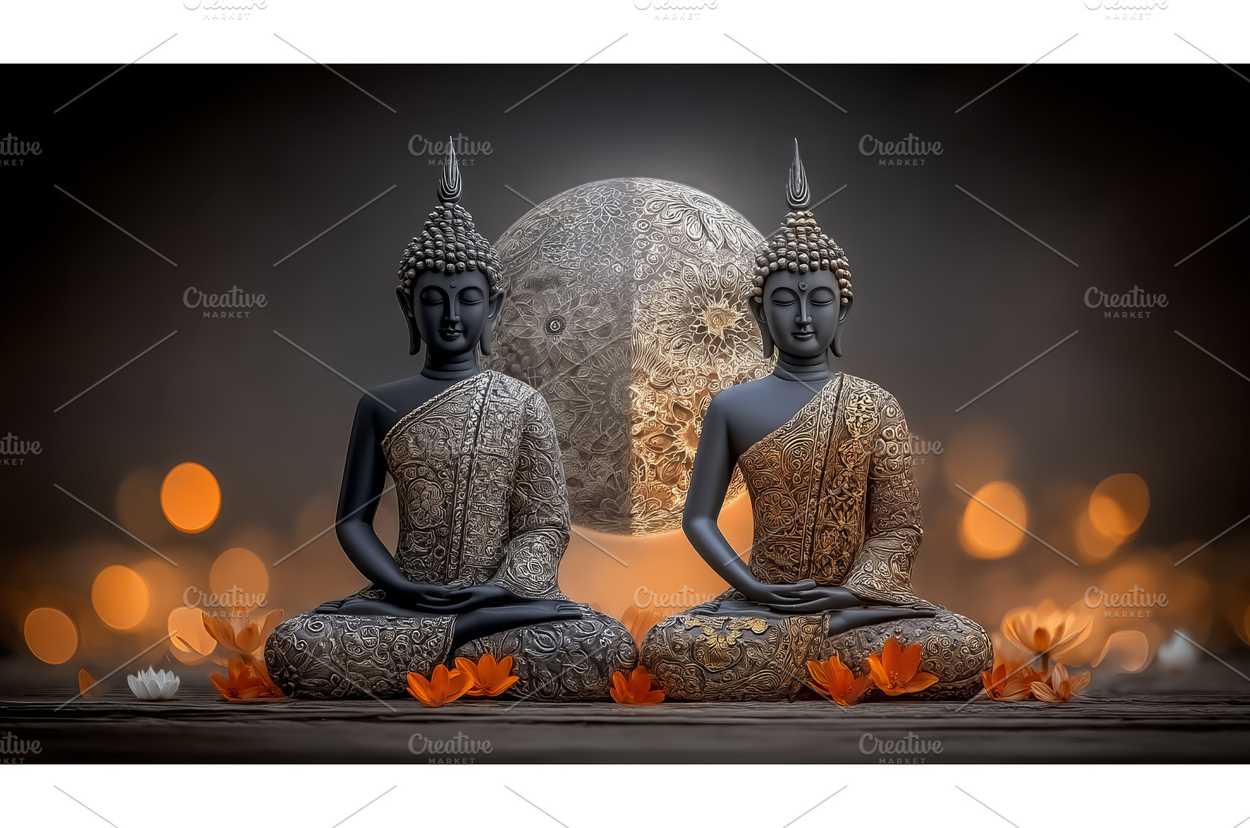 Two men sit in meditation within a, a Nature Photo by ZinetroN