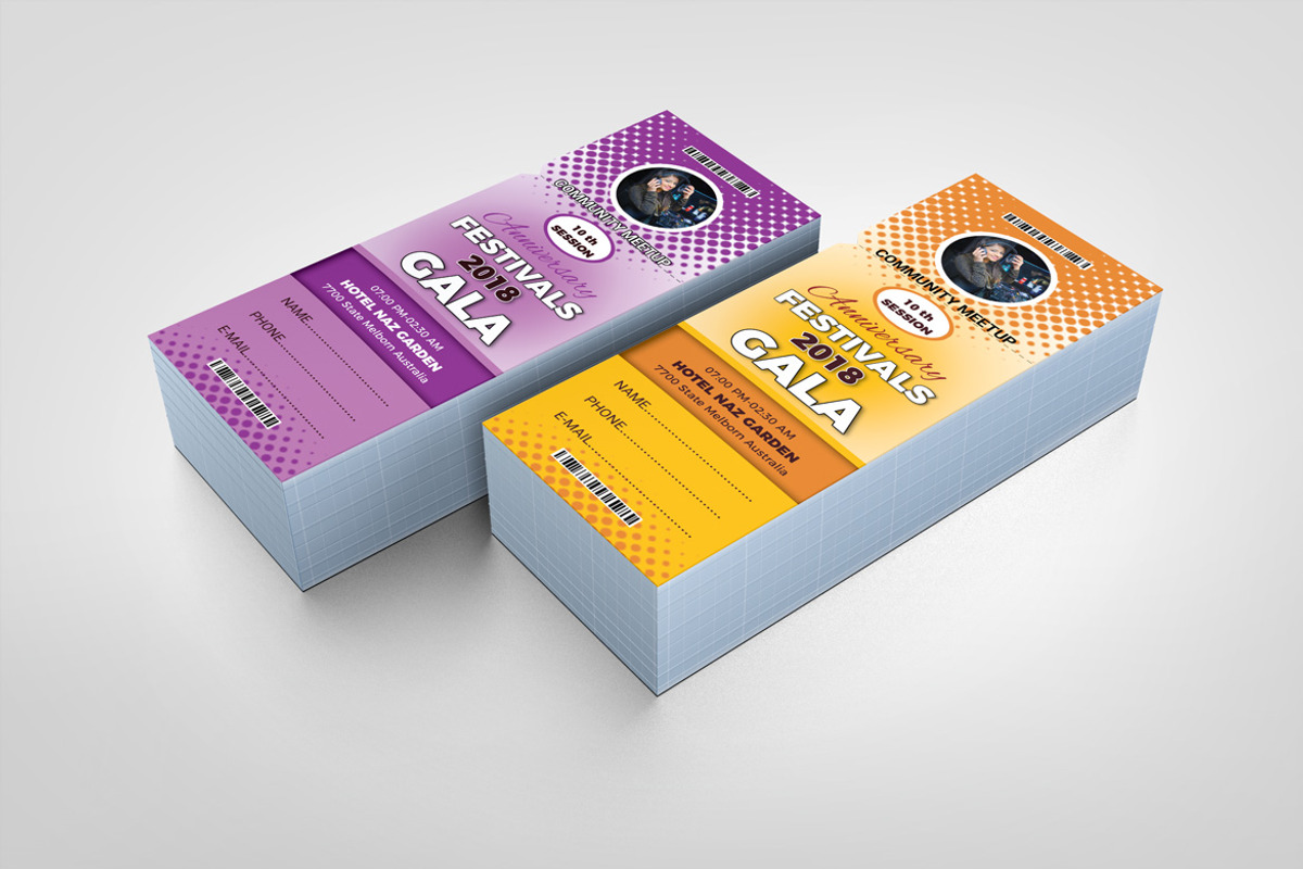 Concert Event Ticket Template, a Card Template by BrandlyTemplate (Photo 1 of 3)