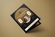 Gold Geometric Funeral Program, an Invitation Template by graphicook (Thumbnail 1 of 3)