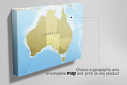Australia and New Zealand map, a Work Illustration by Cartorical (Thumbnail 5 of 8)