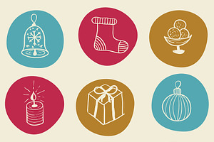 Vector hand drawn christmas doodles, a Templates & Theme by alexmakarova