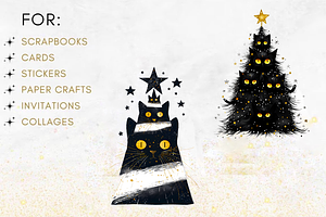 Christmas Tree Collection/black Cats