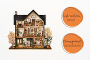 Cozy Halloween Watercolor Clipart, a Seasonal Illustration by Maysa Art (Thumbnail 5 of 5)