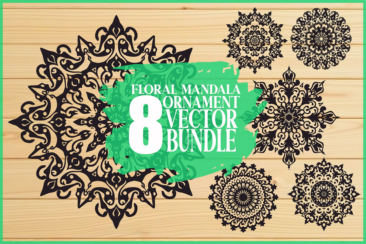 Elegant Mandala Design Bundle, an Illustration by Creativeshirt (Photo 1 of 9)